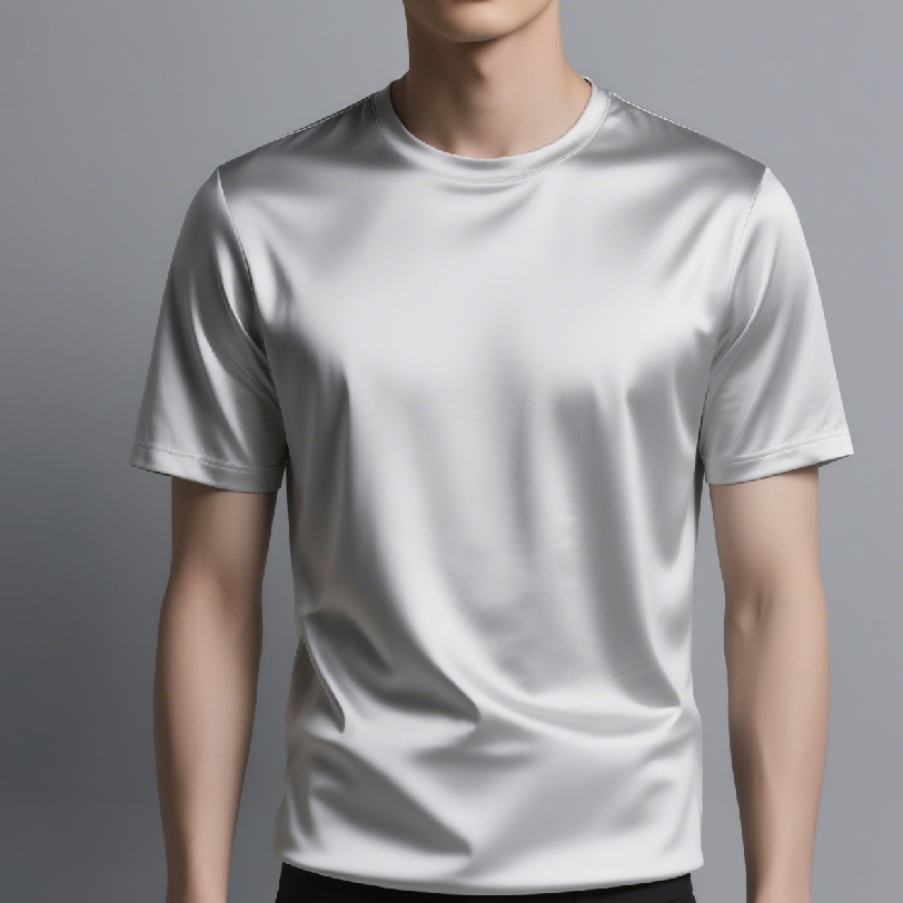 2025新款圆领-高档夏季商务休闲短袖T恤衫宽松圆领薄款半袖