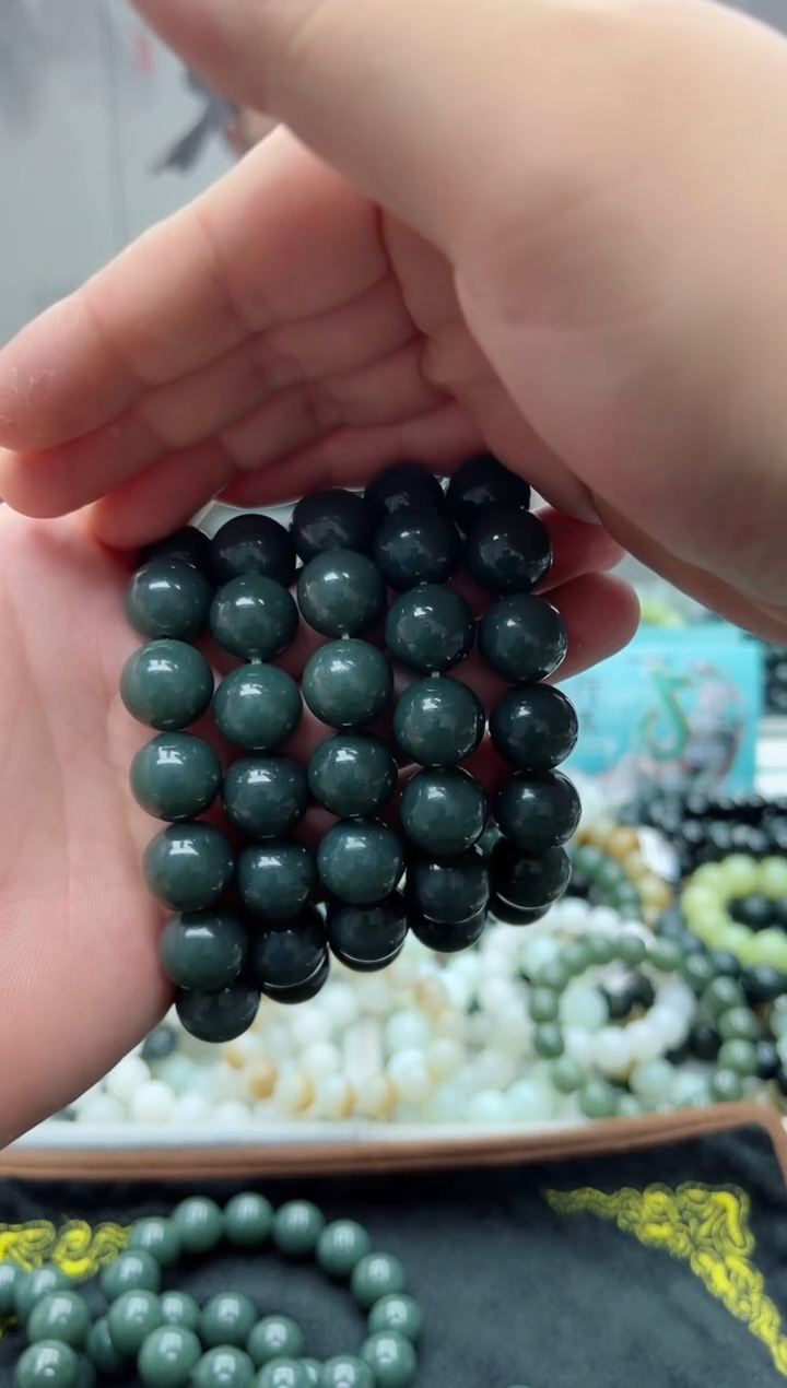 手串未镶嵌和田玉纯天然且末蓝16拍一发一，多样性发货