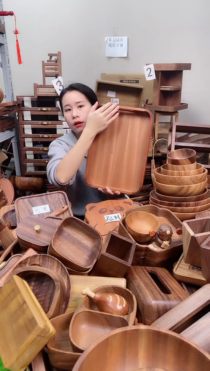 木 乌檀木圆角托盘36*26*5cm 