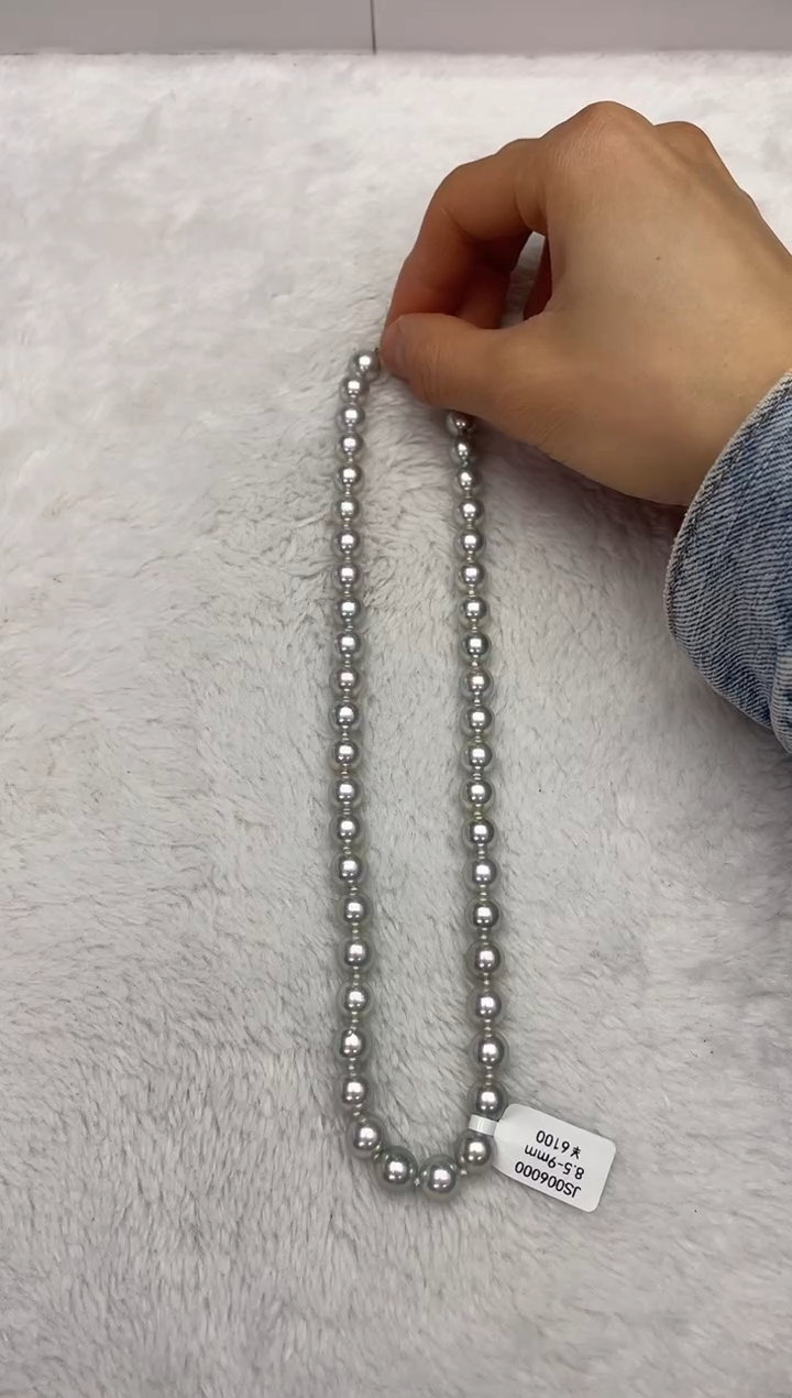 【闪购商品】海水珍珠颈饰未镶嵌AK真多麻8.5-9mm(多样性发一)
