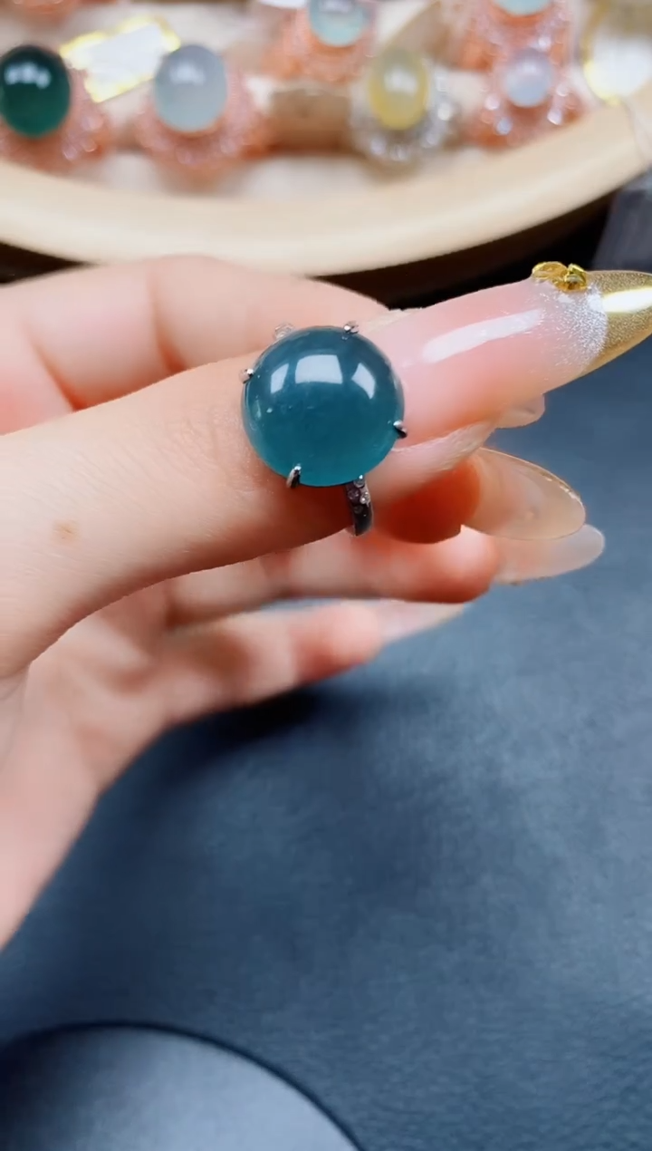 【闪购商品】翡翠戒指银S925镶嵌翡翠