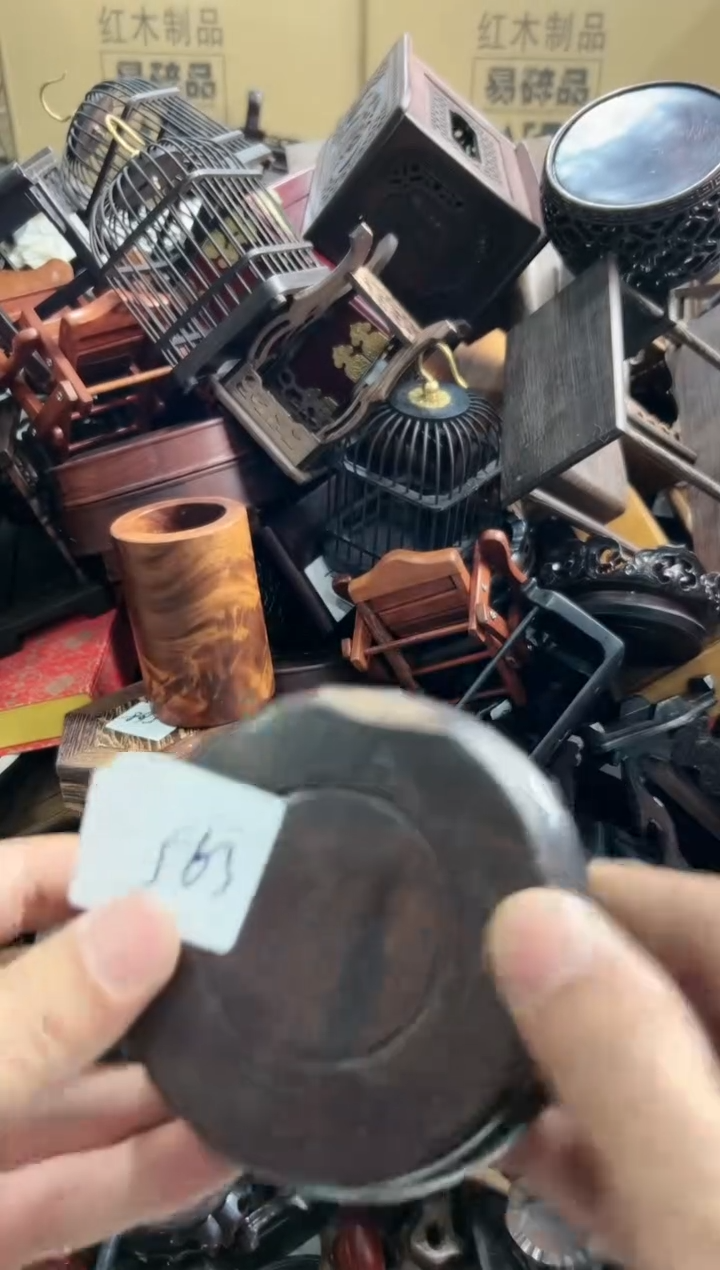 【闪购商品】木578瑕疵底座花架摆件处理