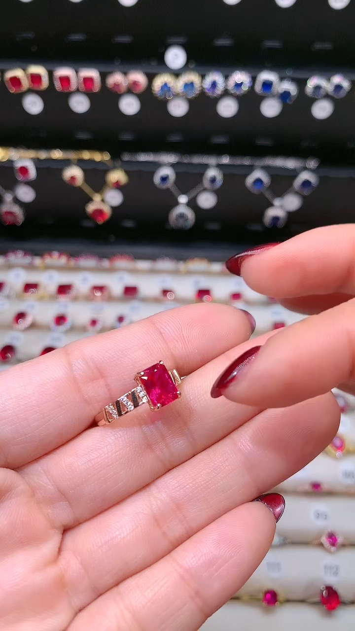 【闪购商品】红宝石戒指银S925镶嵌1