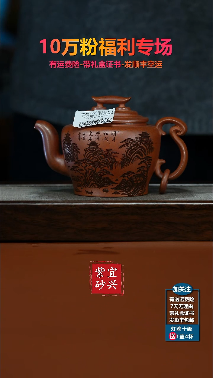 茶壶紫砂蒋静明天星泥关山月单圈宫灯350CC