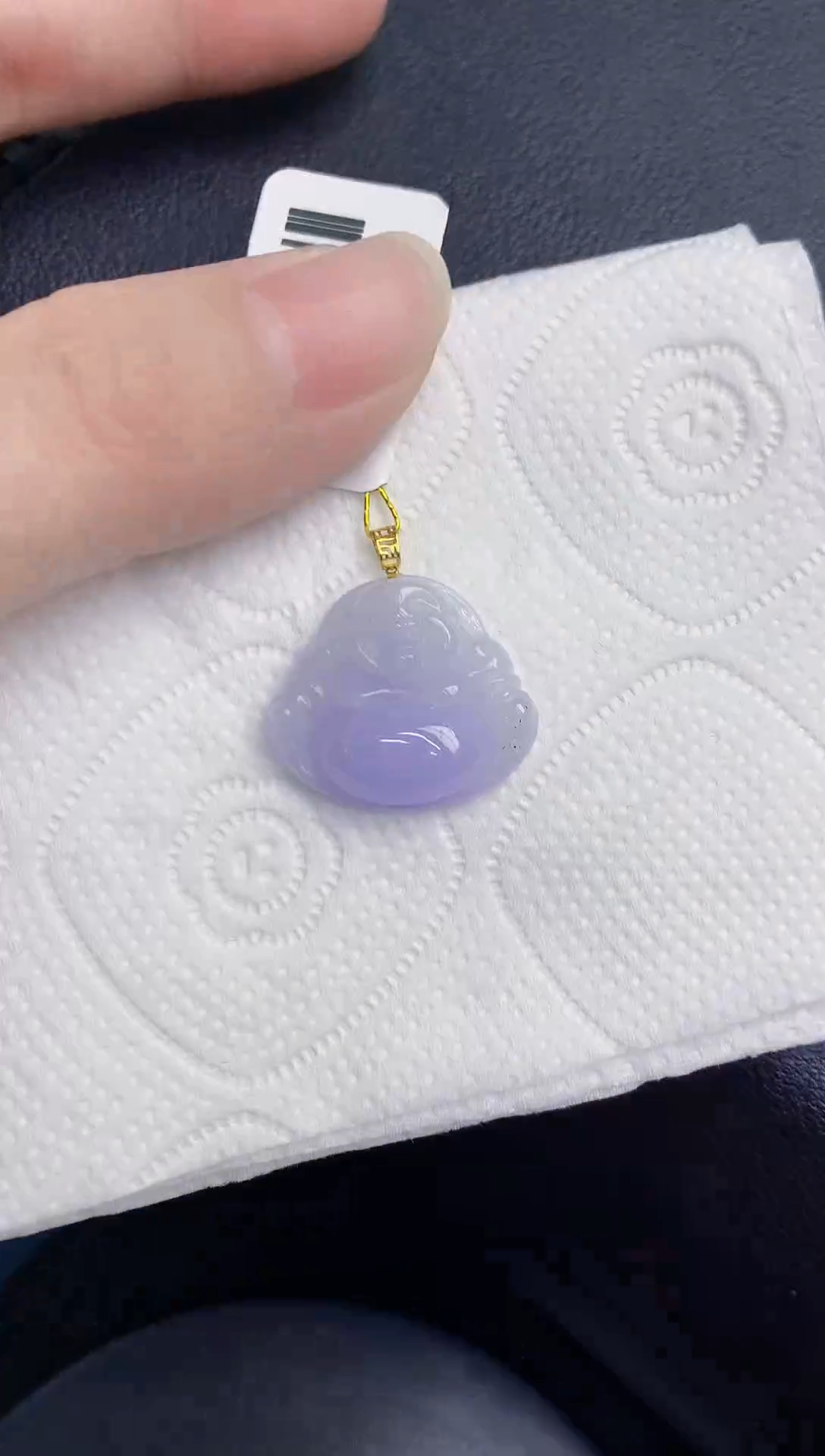 颈饰18K金镶嵌翡翠天然翡翠缅甸A货