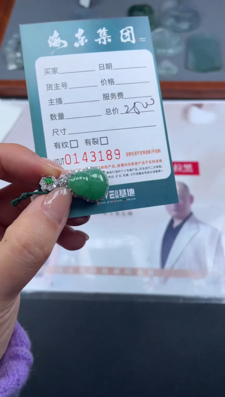 【闪购商品】定制翡翠银S925镶嵌02-20HDJT0143189