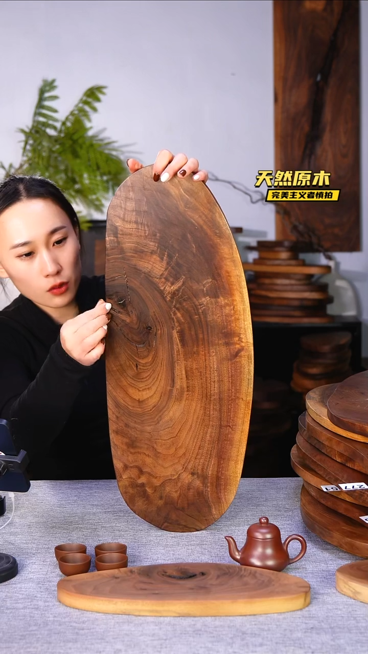 木北美黑胡桃原木.干裂疤结不属于商品质量问题完美主义者慎拍