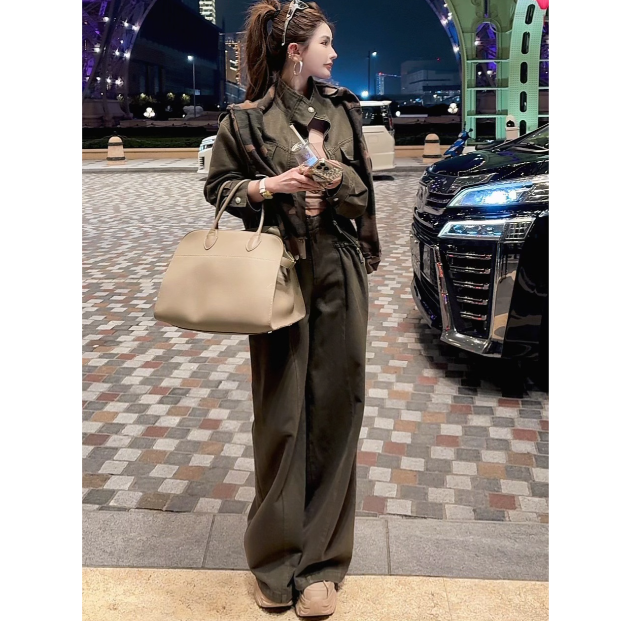 GUIDI GUDI【南城北巷】两件套外套+休闲裤套装 D9510032H