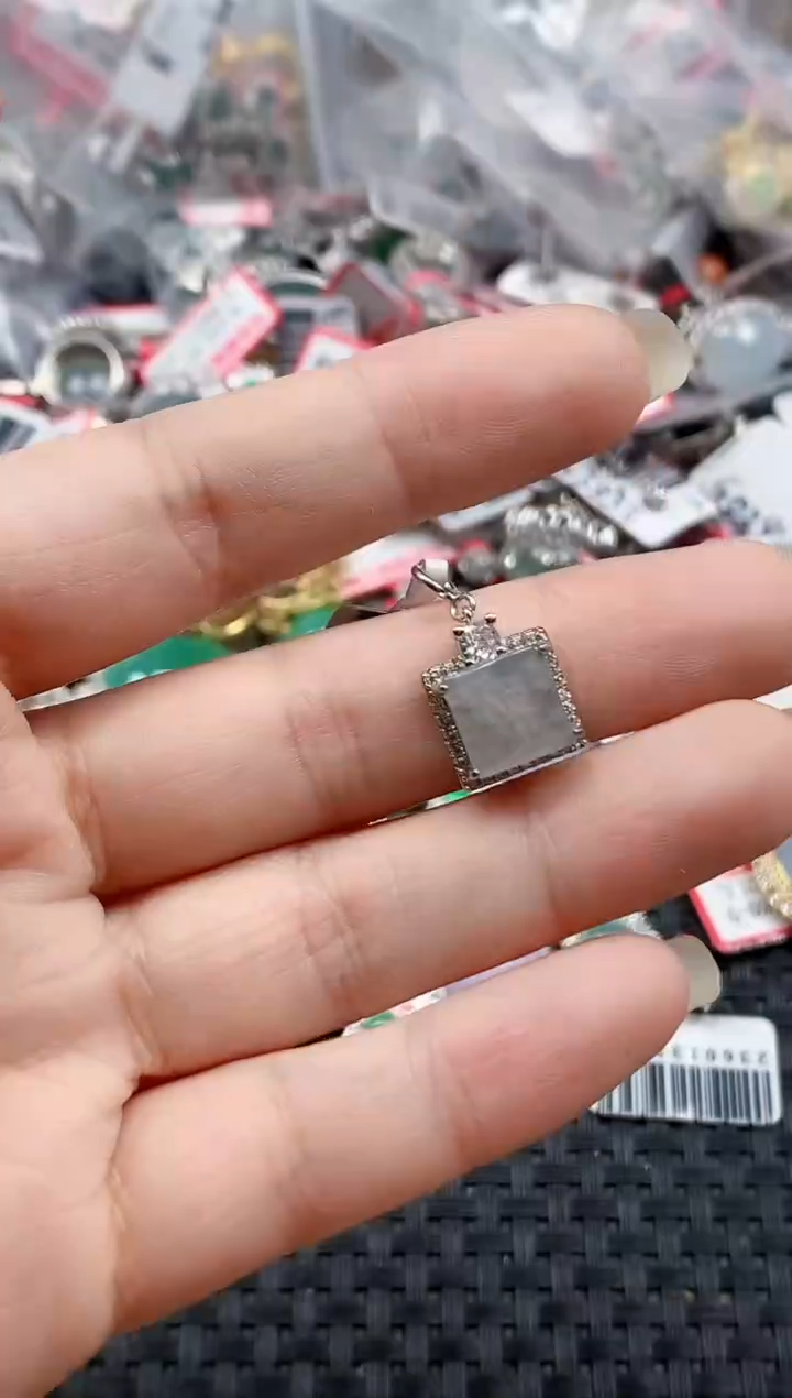 银S925镶嵌戒指翡翠天然A货缅甸翡翠