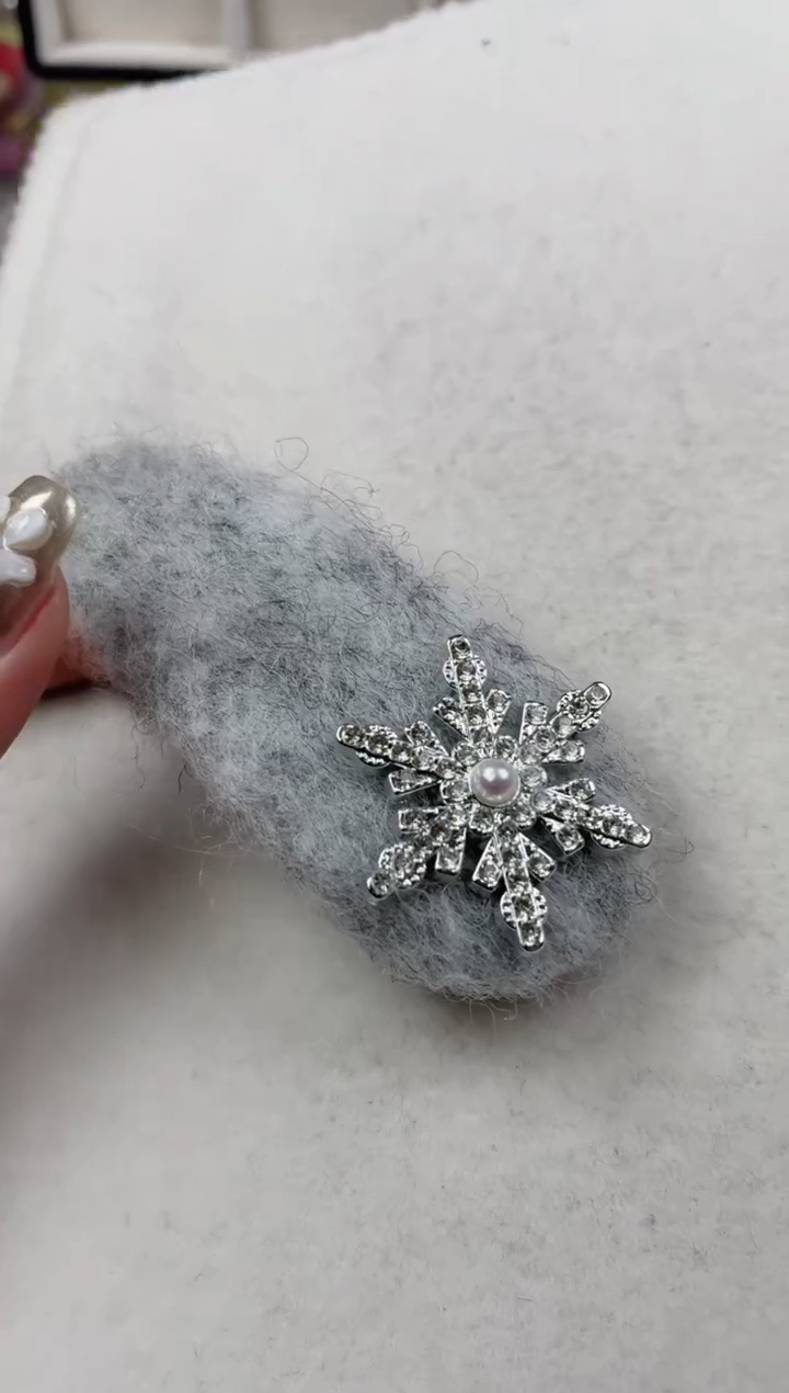 未镶嵌发夹淡水珍珠Z422