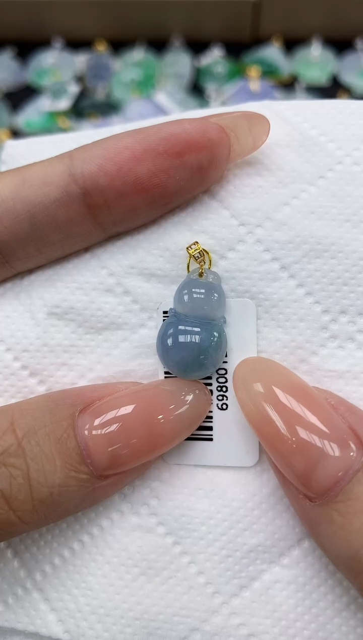 颈饰18K金镶嵌翡翠11111111111