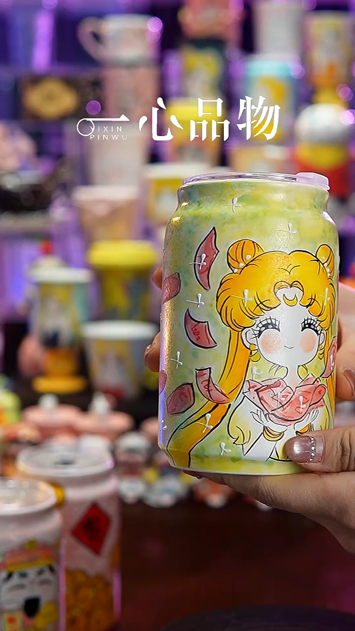 杯子瓷A129景德镇手工手绘杯子摆件