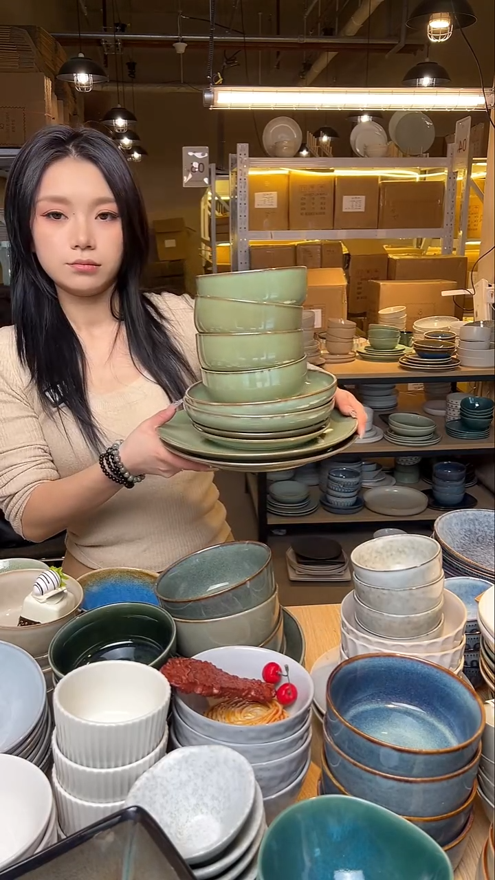 瓷123【瑕疵】外贸尾货窑变釉下彩