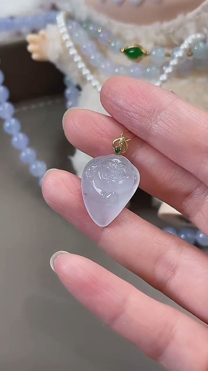 翡翠未镶嵌吊坠(不含链)天然缅甸翡翠吊坠