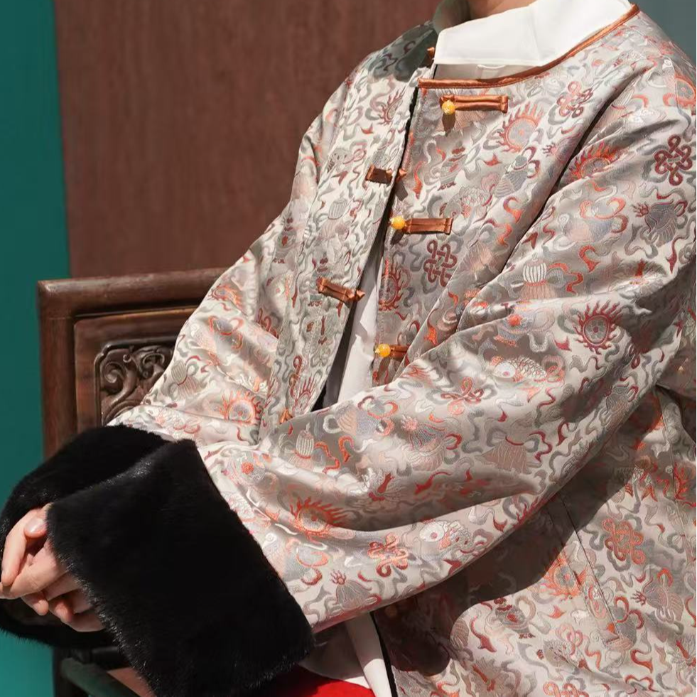 年年有鱼：余新中式对襟双面穿皮草冬款