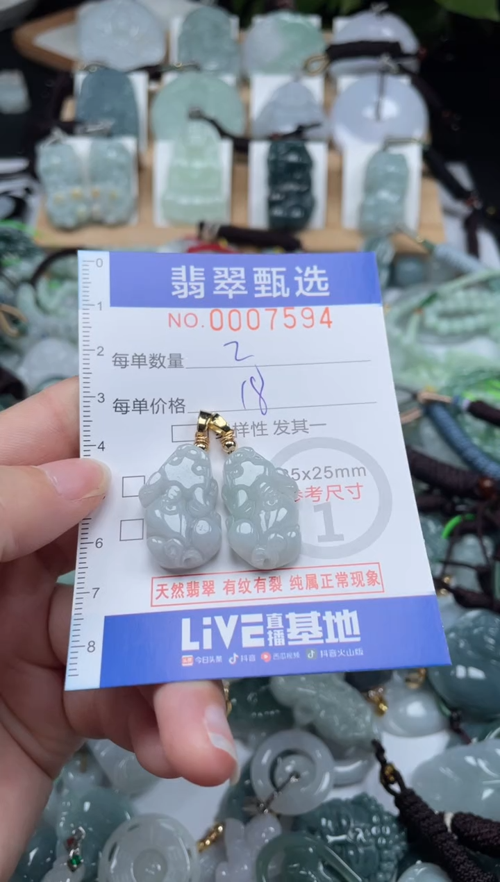 【闪购商品】翡翠未镶嵌颈饰00..7594