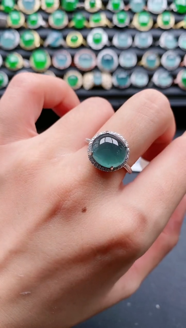 【闪购商品】翡翠戒指银S925镶嵌1111111