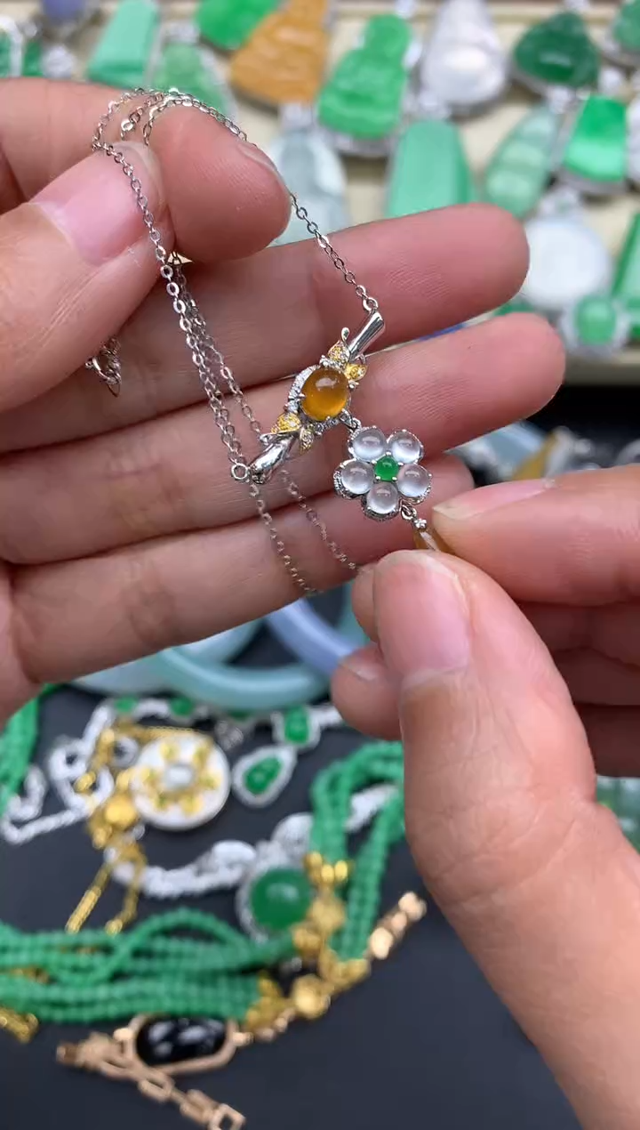 【闪购商品】翡翠颈饰18K金镶嵌263-中国好珍宝