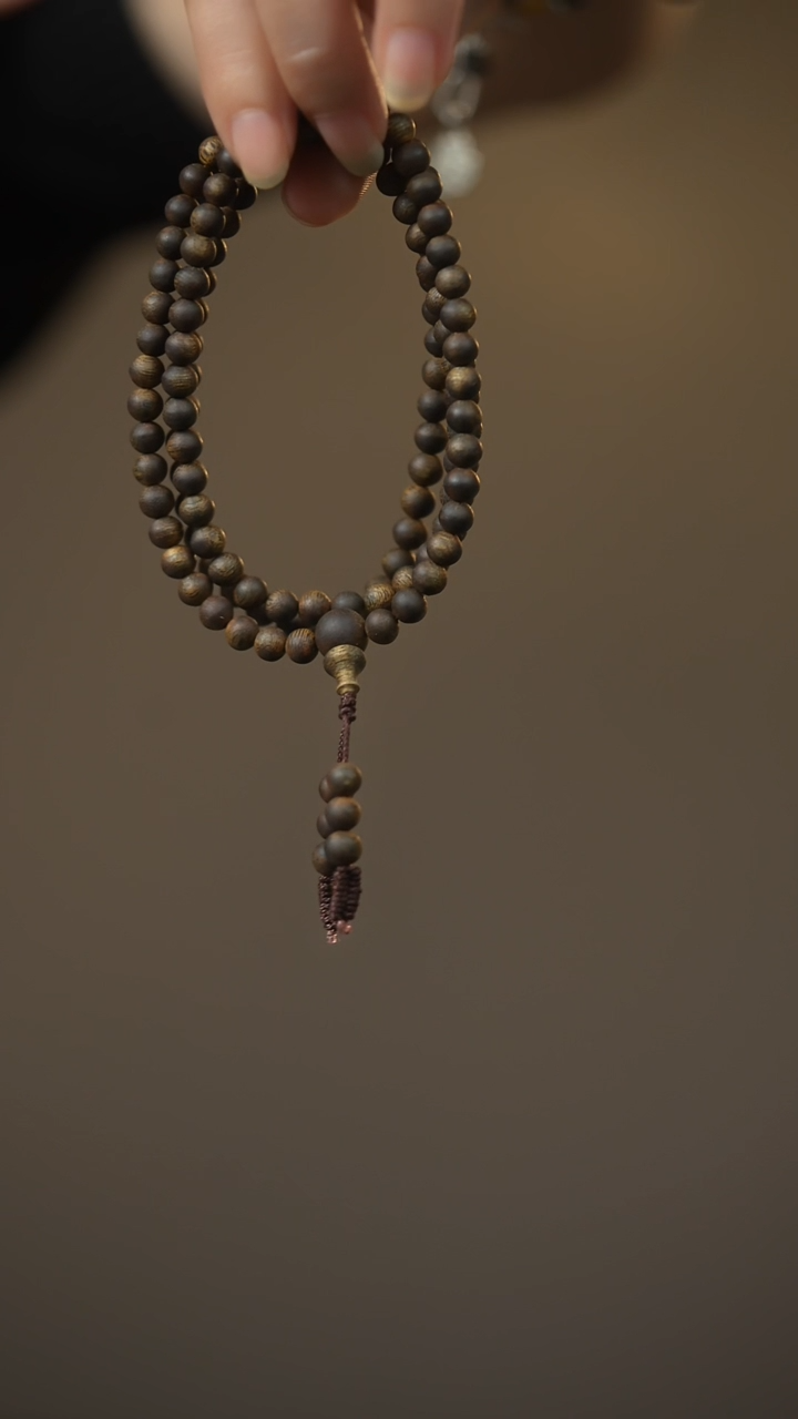 【闪购商品】沉香手串沉水浮尖峰岭6mm圆珠多圈海南绿奇楠