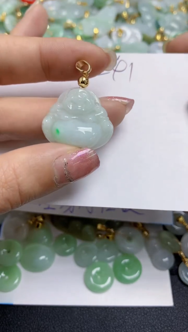 【闪购商品】翡翠颈饰合金天然翡翠A货