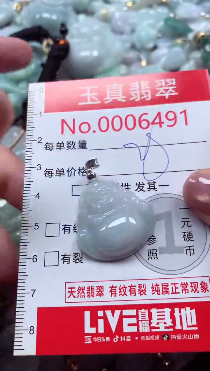 吊坠(不含链)未镶嵌翡翠6491