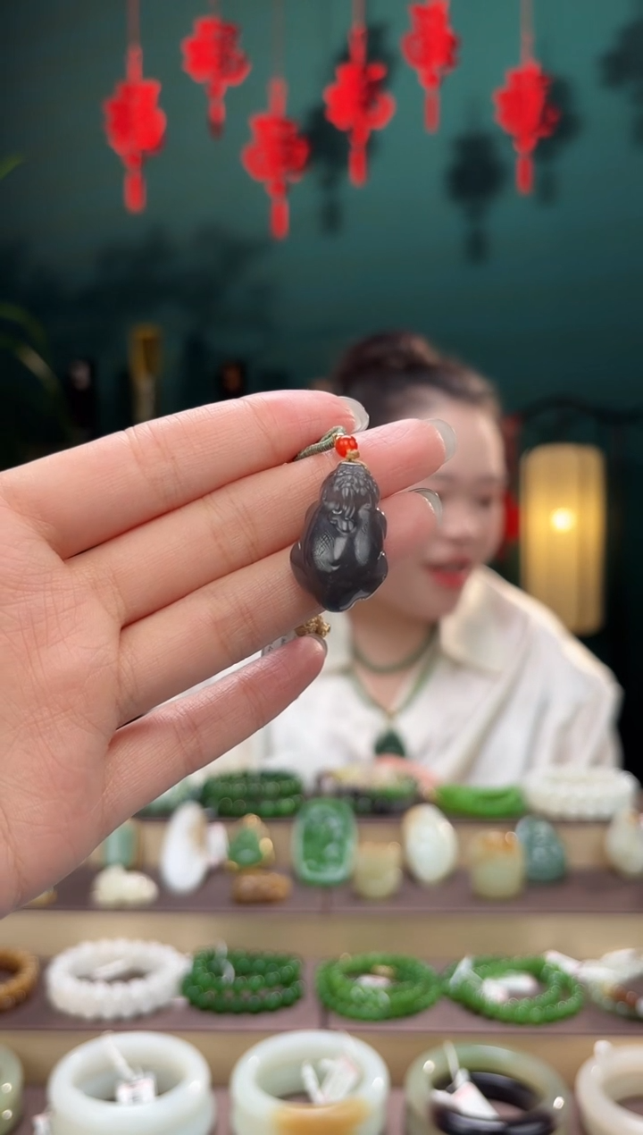 【闪购商品】和田玉吊坠(不含链)未镶嵌烟紫小貔貅吊坠