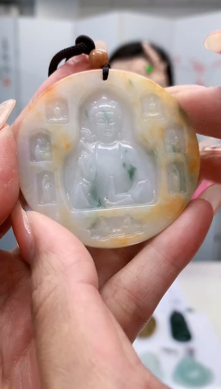 【闪购商品】定制翡翠未镶嵌4852MM-毛货挂件161