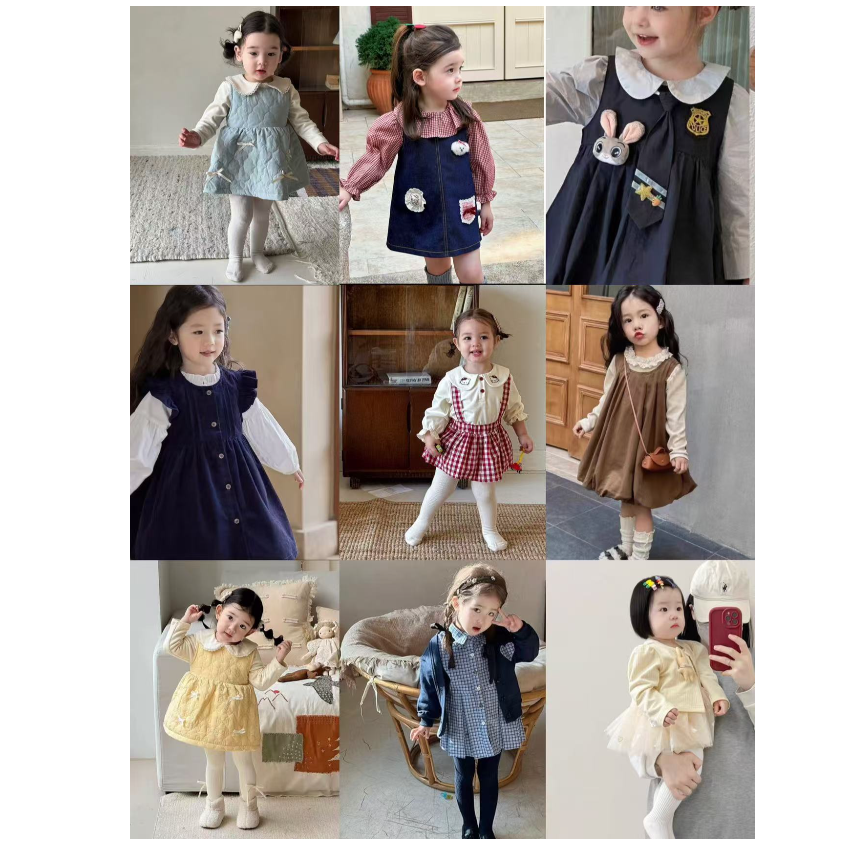 [M001-M085]包屁裙秋季新款婴幼儿衣公主裙时尚洋气组合多款式