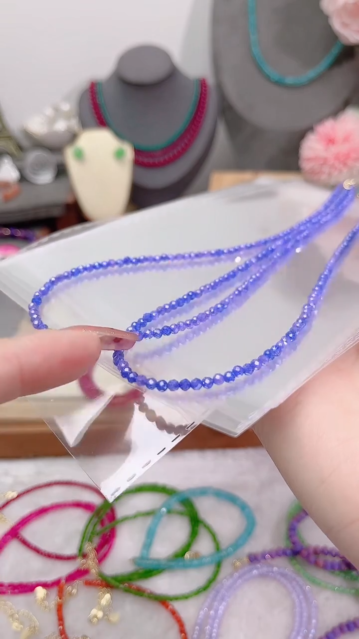 颈饰彩色蓝宝石银S925镶嵌紫99