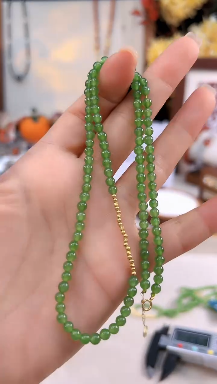 【闪购商品】和田玉颈饰18K金镶嵌@@A1921D012594