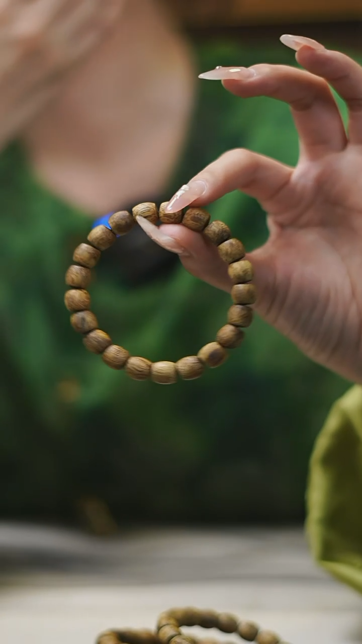 手串沉香9mm汝湖金丝油单圈6g+多样性发一