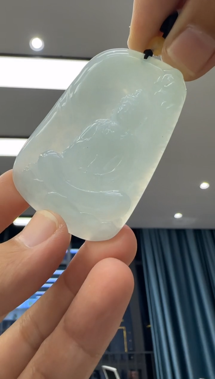 颈饰未镶嵌翡翠天然翡翠A货孤品一件
