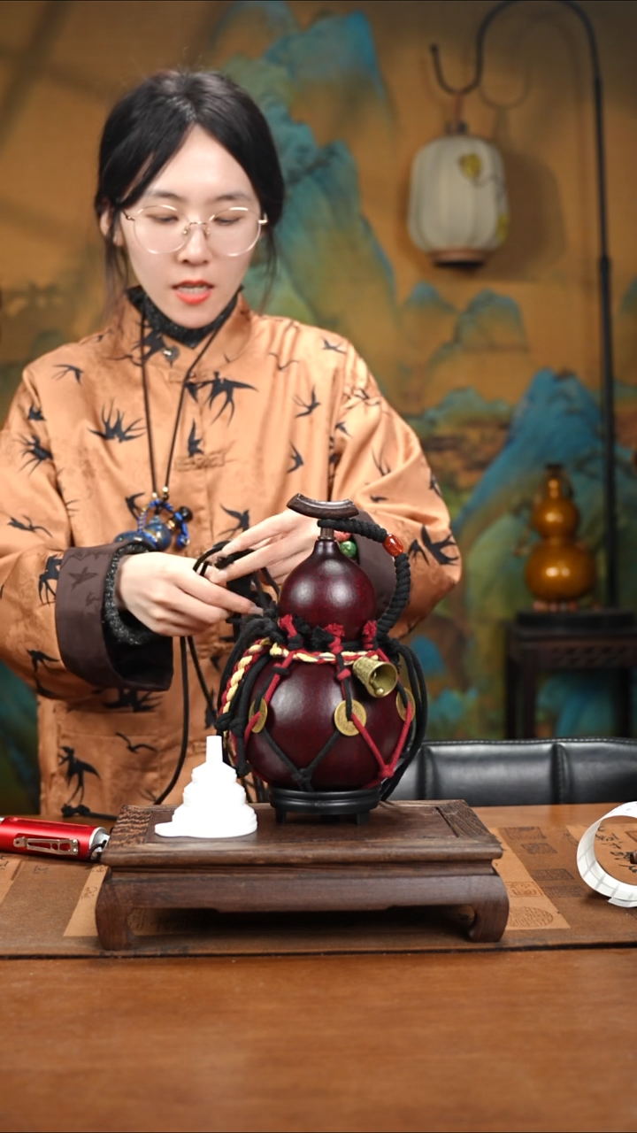 XA103网兜款大漆酒葫芦（现货现发）