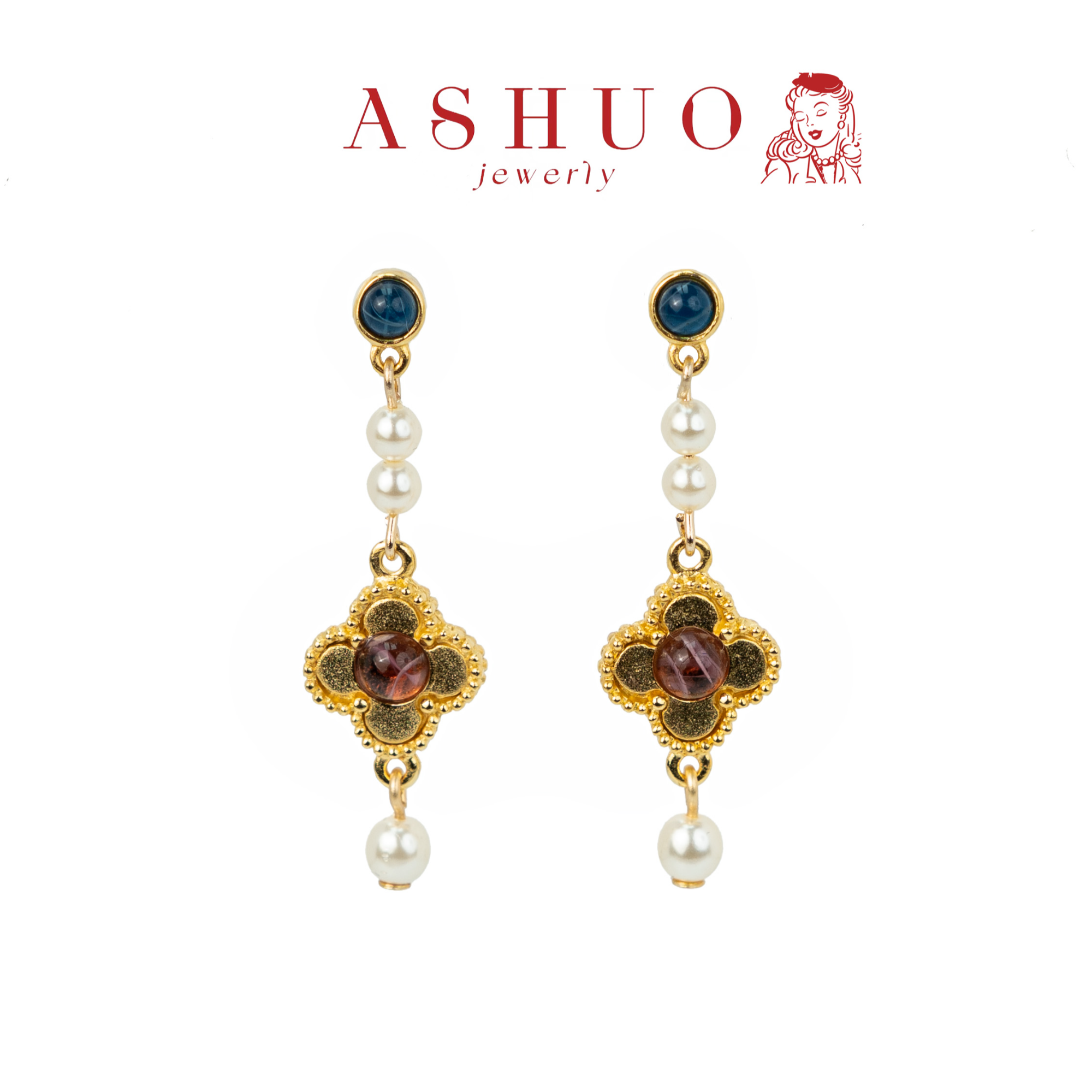 铜合金耳饰 阿烁中古BA as10538