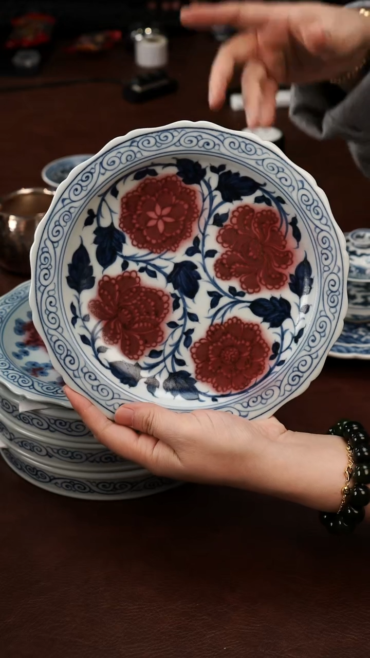 景德镇瓷器，青花瓷手绘茶具~