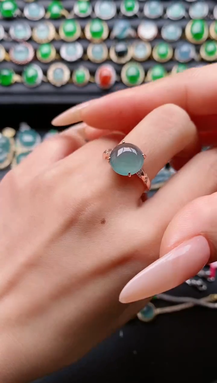 【闪购商品】翡翠戒指银S925镶嵌111111