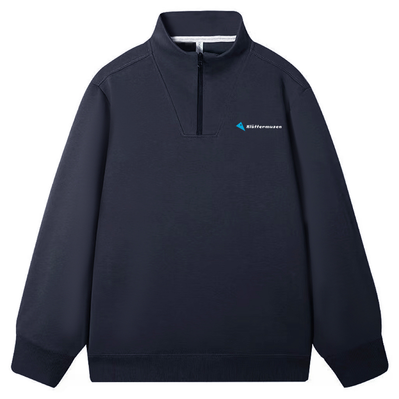 攀山鼠半拉链加绒卫衣长袖秋季套头加绒套头款休闲刺绣亲肤太空棉