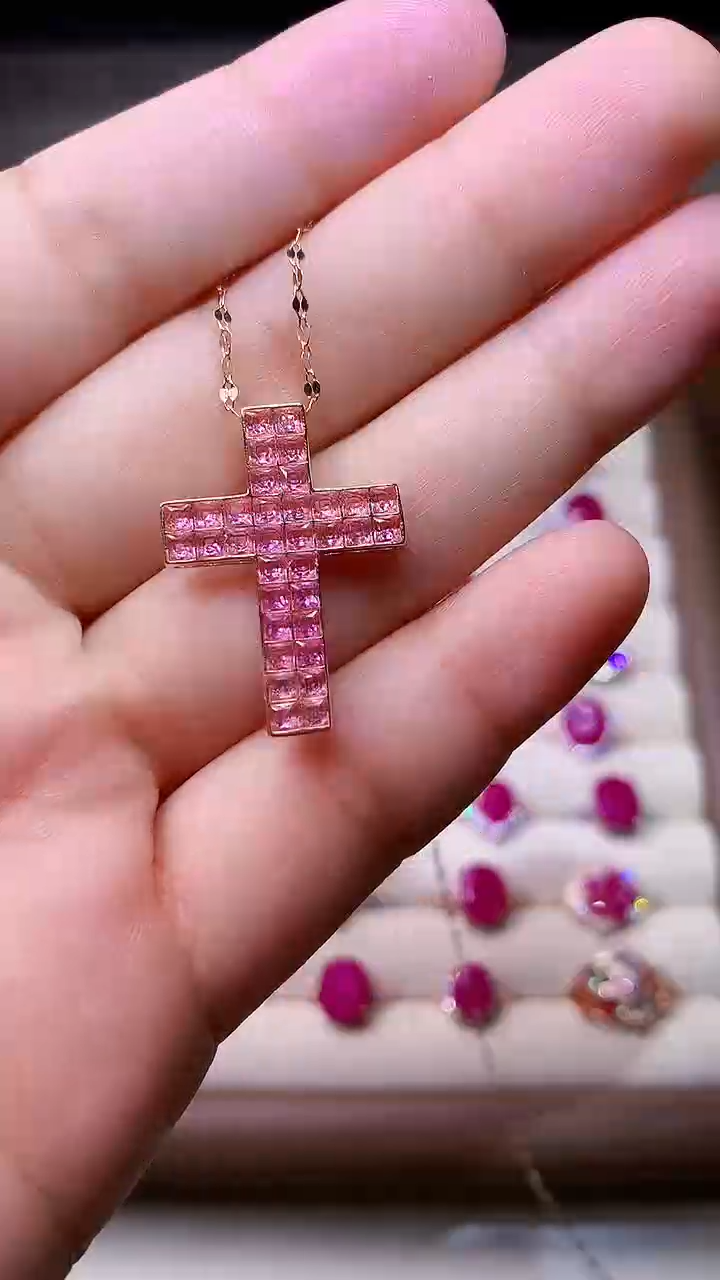 【闪购商品】彩色蓝宝石颈饰银S925镶嵌000