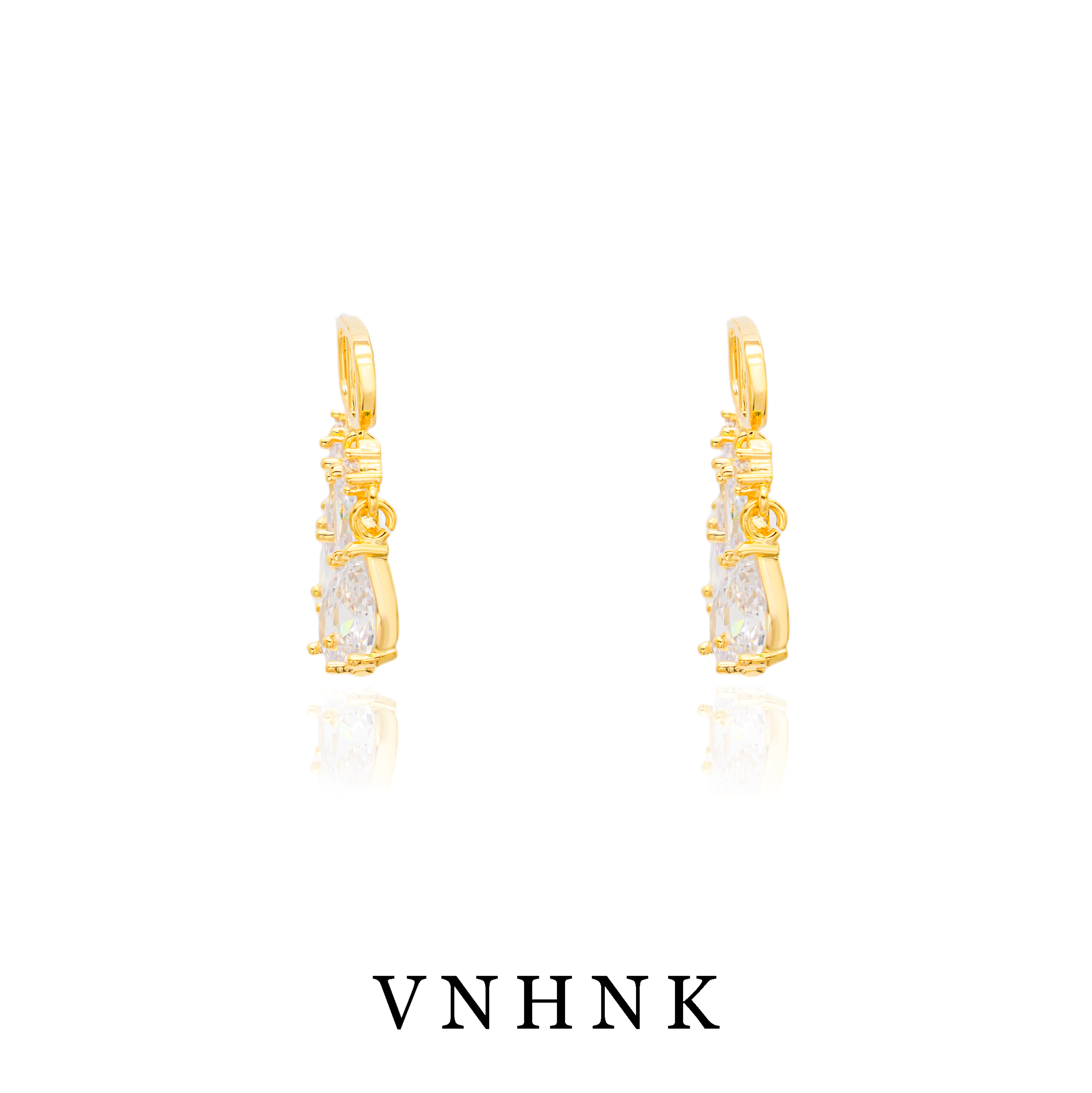 铜合金合成锆石耳饰 美可儿   E315   金色时尚百搭耳环