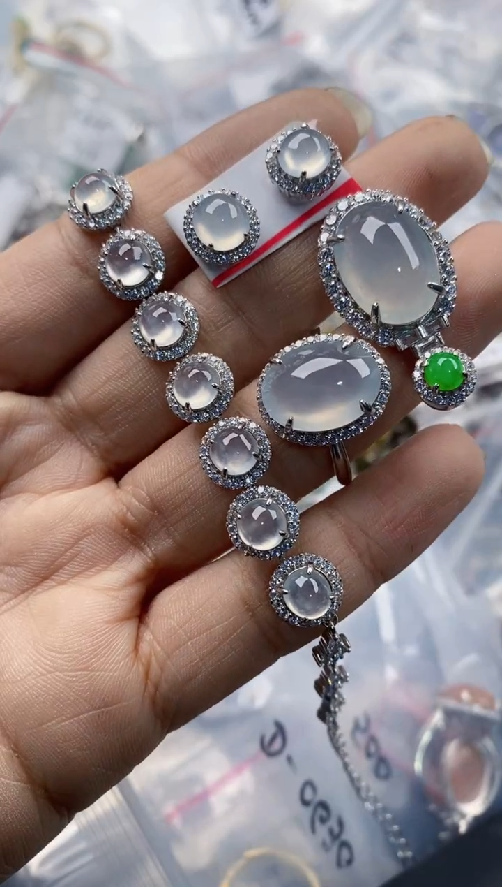 银S925镶嵌戒指翡翠J**y1212---4