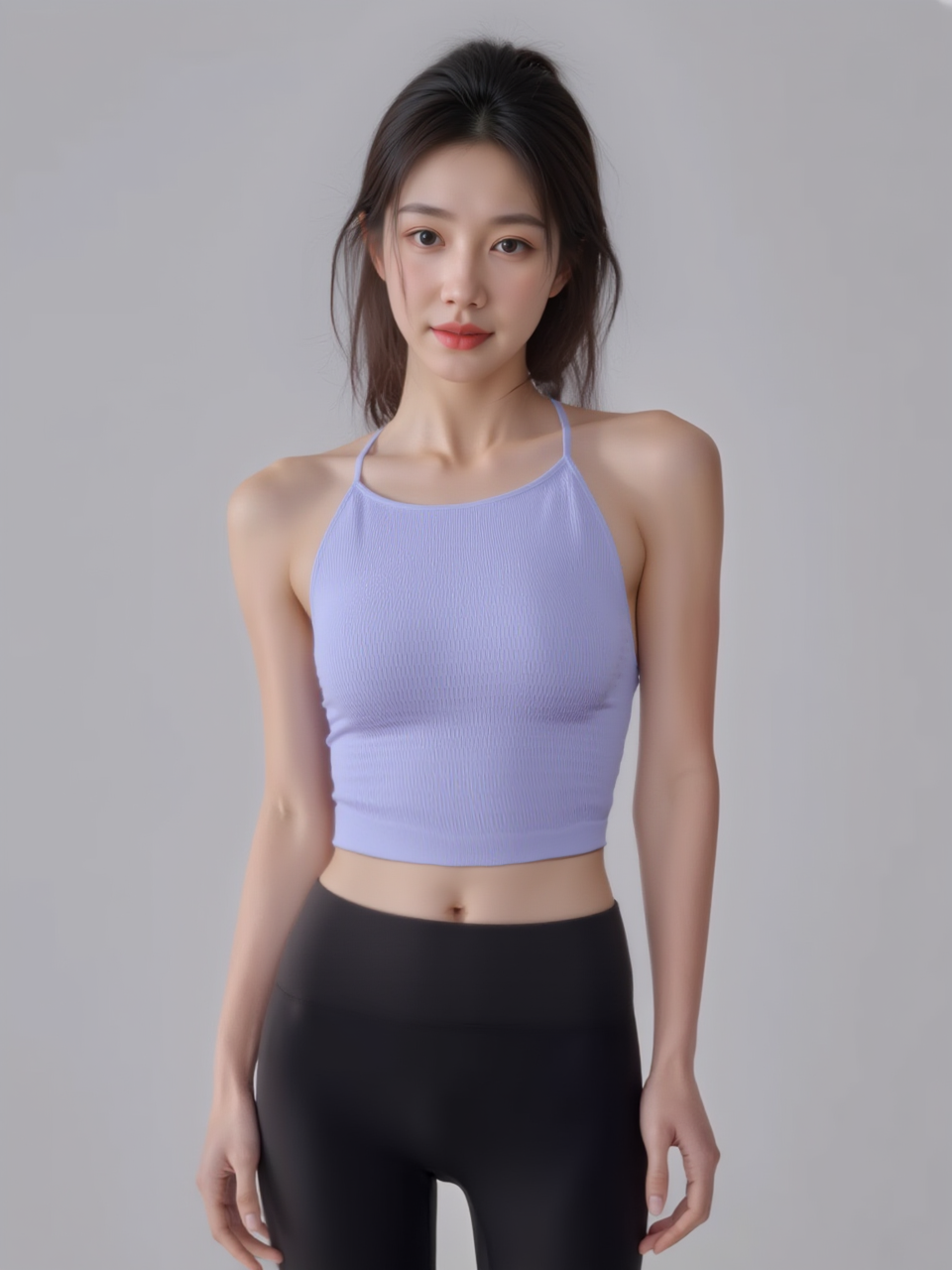 FL-2725夏交叉细肩带瑜伽背心带胸垫女美背一体健身长背心内衣