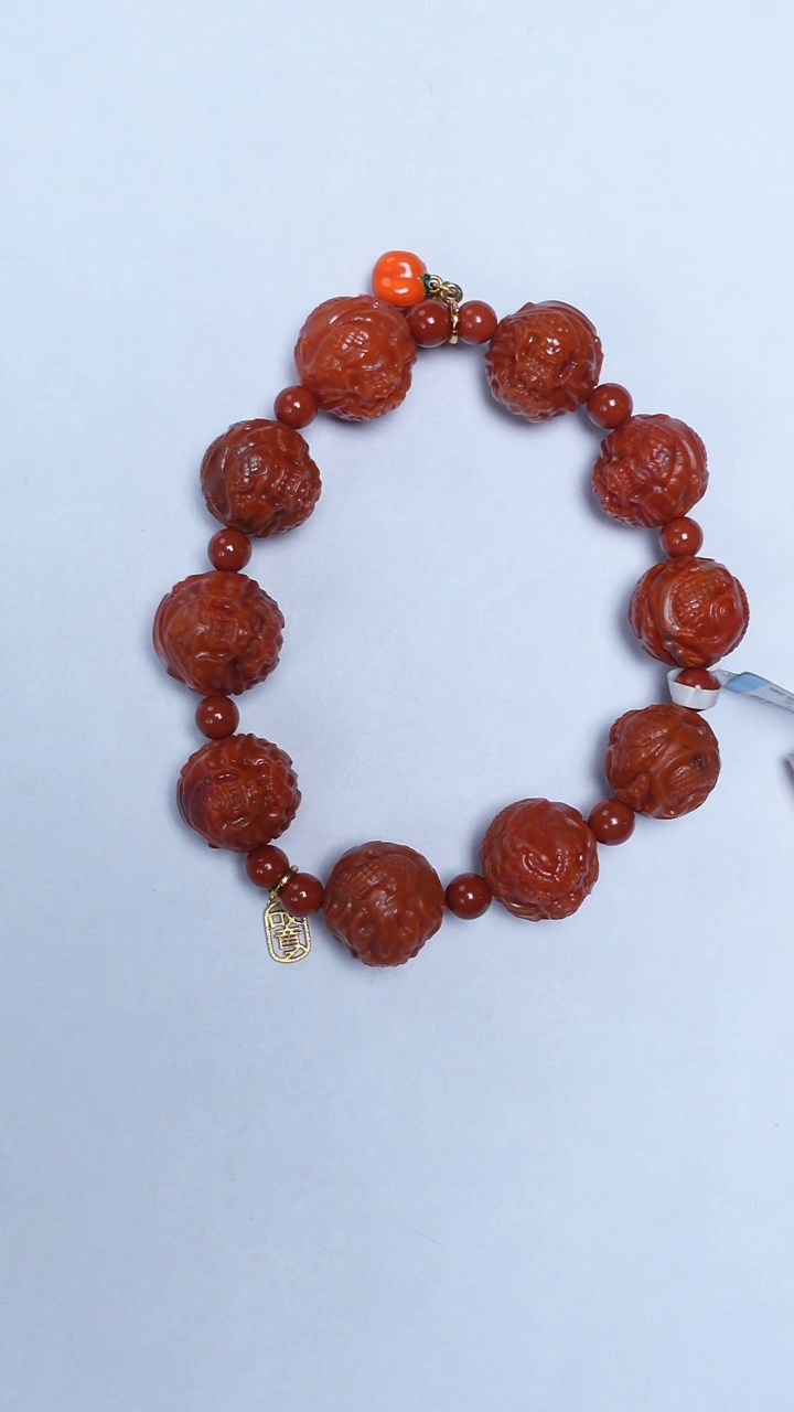未镶嵌手链南红玛瑙三*堇南红龙珠手串