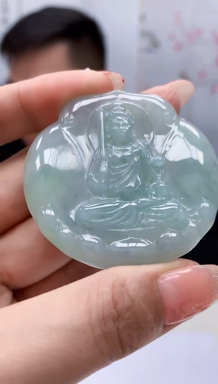 【闪购商品】定制翡翠未镶嵌5152MM-毛货挂件37