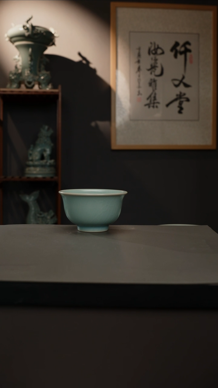 【闪购商品】杯仿古釉原矿 压手杯
