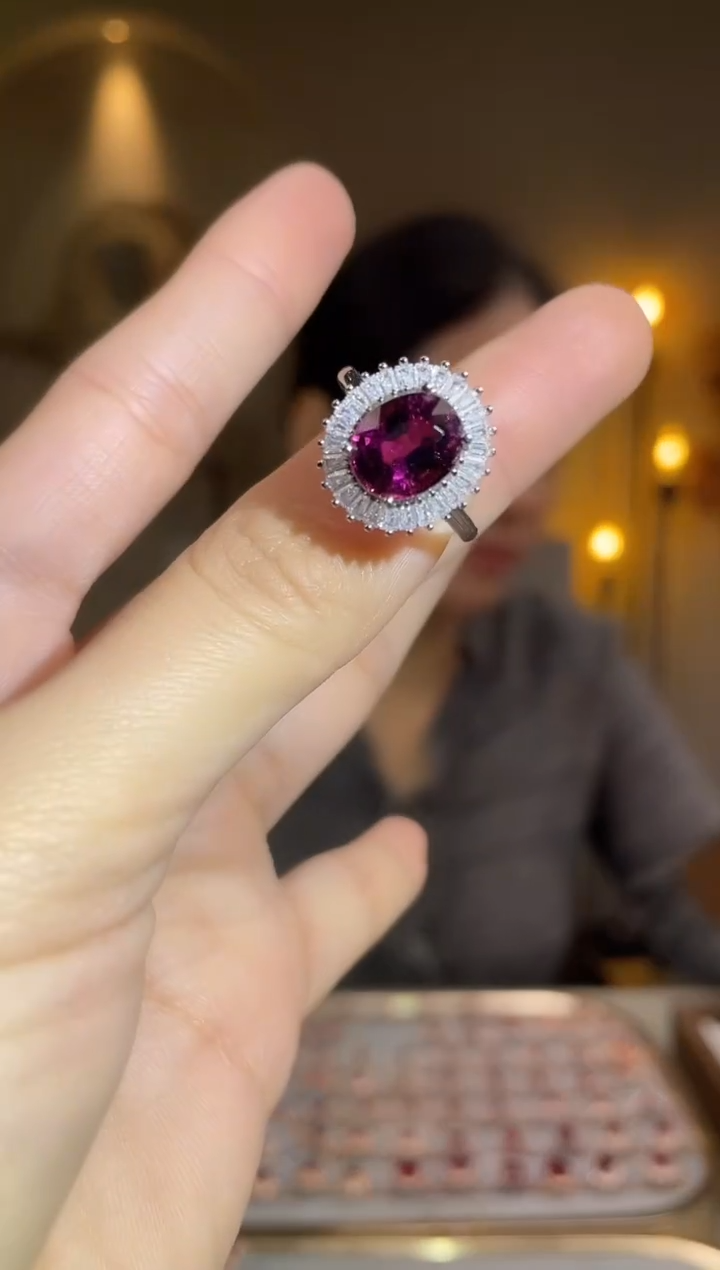 银S925镶嵌手饰碧玺手饰