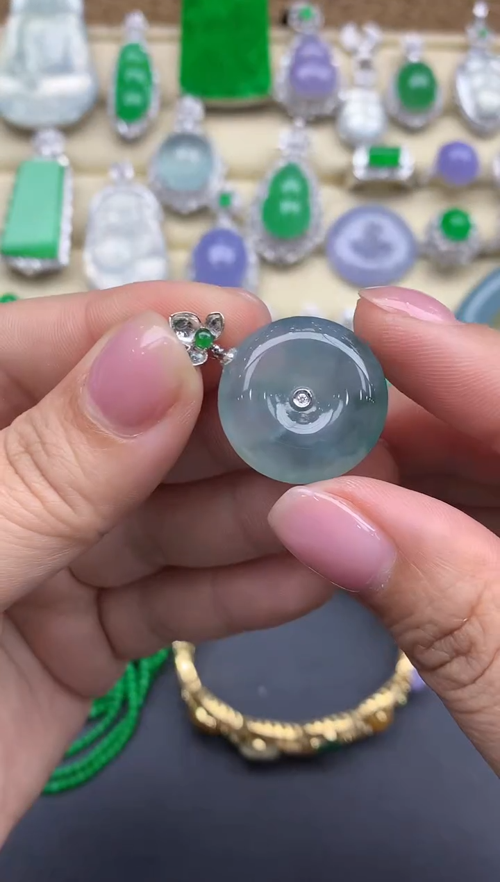 【闪购商品】翡翠颈饰18K金镶嵌301-中国好珍宝