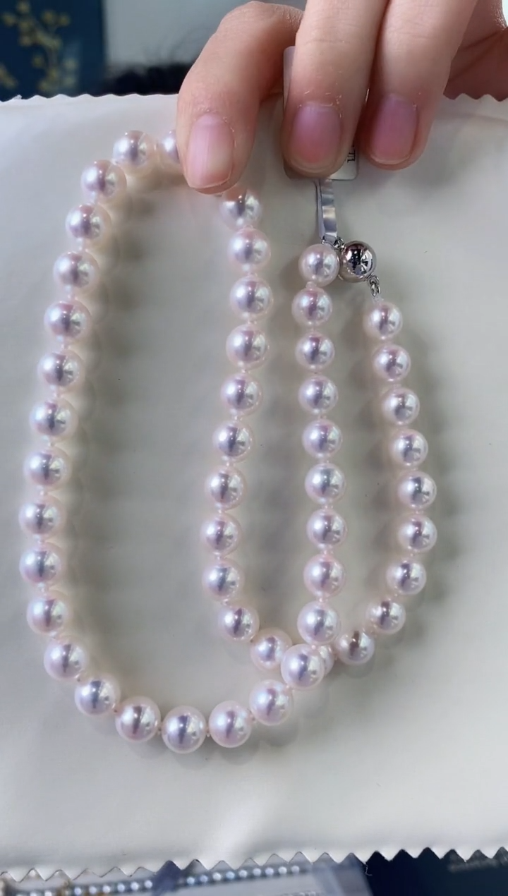 【闪购商品】海水珍珠项链未镶嵌8-8.5Akoya海水珍珠项链