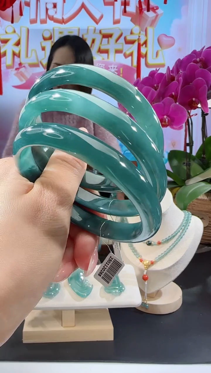 【闪购商品】定制翡翠手镯正圈未镶嵌圈口可选多样性发一