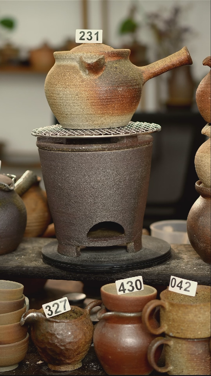 ?****?大容量烤茶罐加烤网大号炭炉