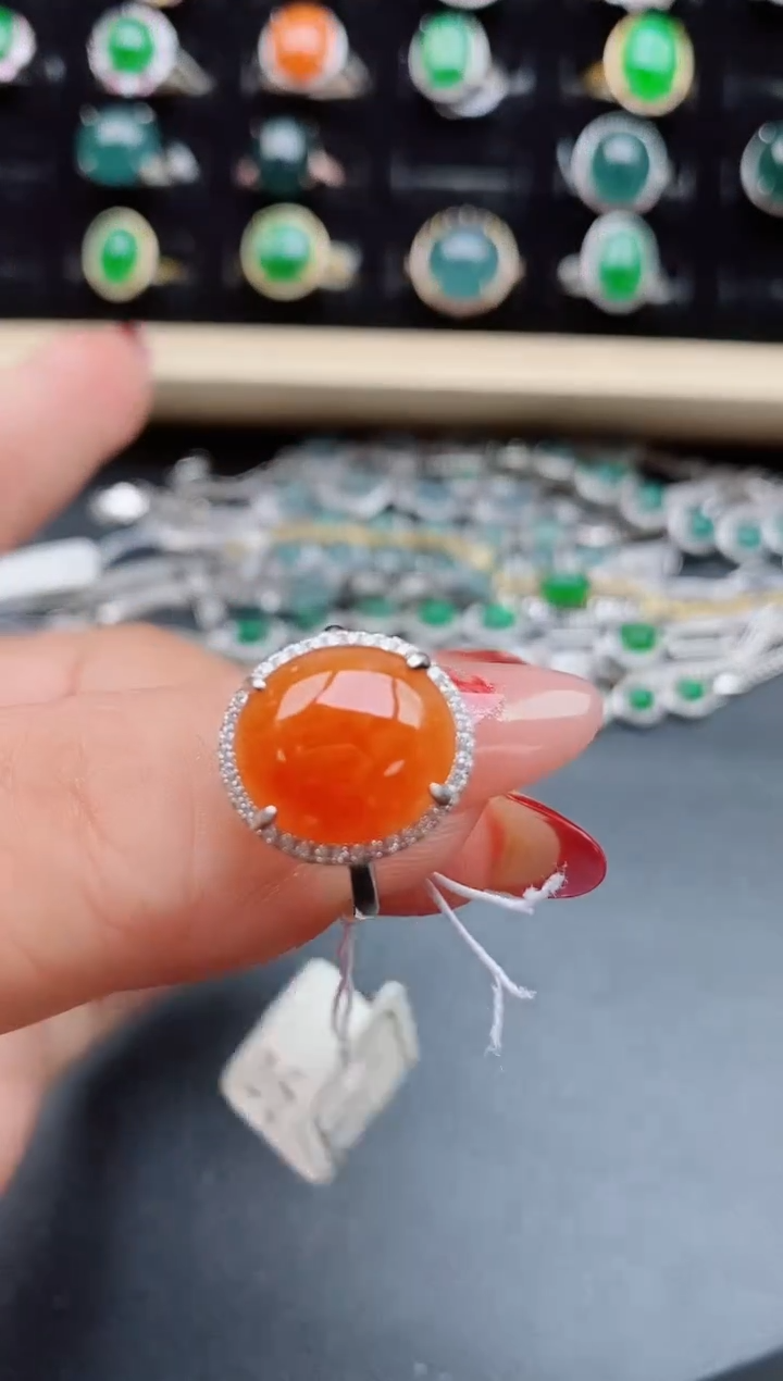 【闪购商品】翡翠戒指银S925镶嵌850850